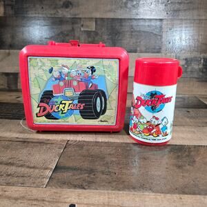 Vintage 1986 Disney Duck Tales Lunch Box with Thermos